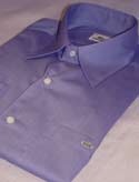 Mens Blue Long Sleeve Cotton Shirt