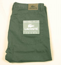 Lacoste Mens Dark Green Button Fly Jeans - 34 Leg Regular Fit