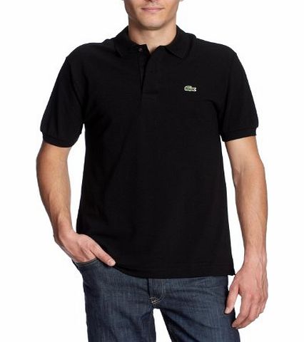 Lacoste Mens L1212-00 Plain Short Sleeve Polo Shirt, Black (black 031), X-Large (52)