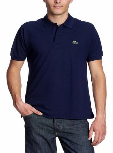 Lacoste Mens L1212-00 Plain Short Sleeve Polo Shirt, Blue (navy blue 166), XX-Large (50)