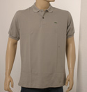 Lacoste Mens Light Grey Short Sleeve Cotton Polo Shirt