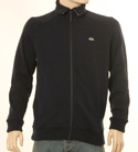 Lacoste Mens Navy Full Zip High Neck Wool Mix Sweater