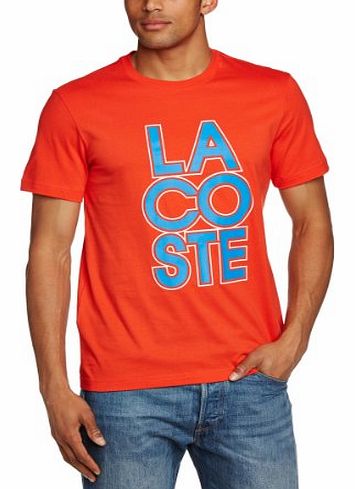 Lacoste Mens Printed Sport Jersey T-Shirt, Etna/Nattier/White, Small (Manufacturer Size: 3)