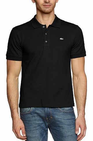Mens Short Sleeve Stretch Polo Shirt, Black, Medium (Brand Size: 4)