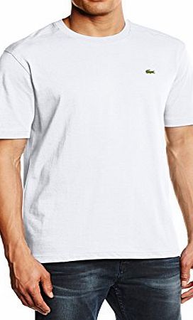 Lacoste Mens TH7618-00 Short Sleeve T-Shirt, White (WHITE 001), Large (Manufacturer size: 5)