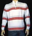 Lacoste Mens White 1/4 Zip High Neck Cotton Mix Sweater
