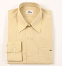 Lacoste Mens Yellow Long Sleeve Cotton Shirt