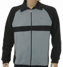 Lacoste Navy & Aqua High Neck Full Zip Wool Mix Sweater