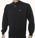 Navy 1/4 Zip Pure Wool Sweater