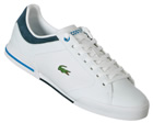 Lacoste Newsome White/Navy Leather Trainers