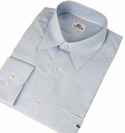 Lacoste Sky Blue & White Long Sleeve Cotton Shirt - Slim Fit