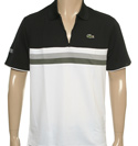 Sport Black White and Grey 1/4 Zip Polo Shirt
