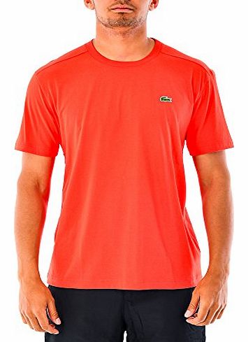 Lacoste Sport TH7881 Mens Classic Crew Neck T-shirt (Etna Red, T4 Medium)