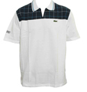 Sport White and Navy 1/4 Zip Pique Polo Shirt