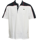 Sport White and Navy Pique Polo Shirt