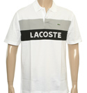 Sport White Black and Grey Pique Polo Shirt
