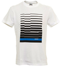 Sport White T-Shirt With Black Lines On Chest