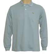 Storm Grey Long Sleeve Pique Polo Shirt