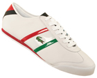 Lacoste Tourelle LP White/Red Leather Trainers