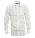White Long Sleeve Shirt with Stripes