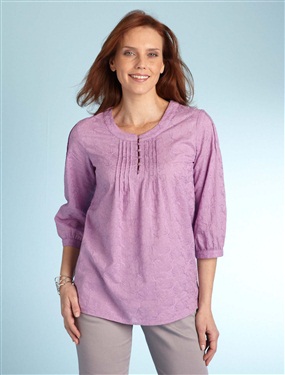 Ladies Blouse with Pleated Detail