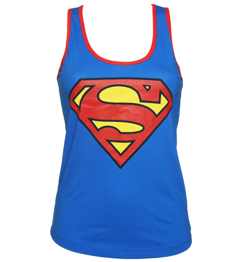 Blue Superman Classic Logo Vest
