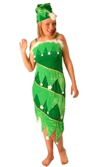 Ladies Costume: Christmas Tree Dress with Hat
