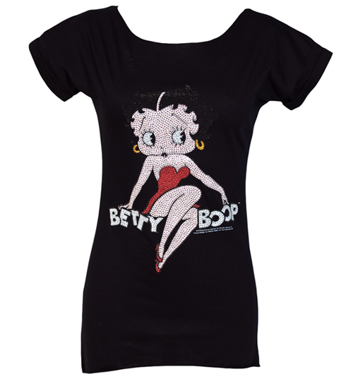 Diamante Betty Boop Classic Pose T-Shirt