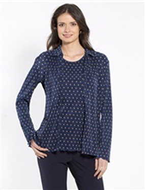 Dot Print Blouse & Matching Camisole Top