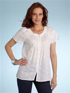 Ladies Embroidered Voile Blouse