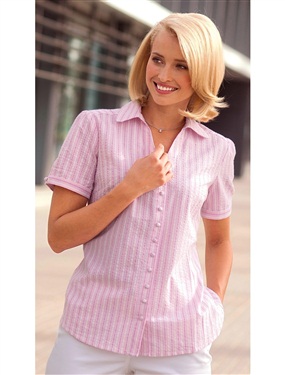 Ladies Fitted Blouse with Gathered Shoulders