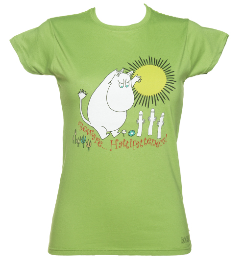 Green Moomins Beware Hattifatteners T-Shirt