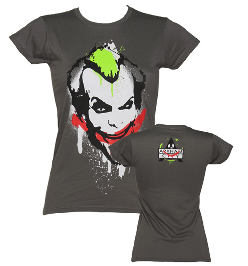 Grey Batman Joker Graffiti T-Shirt