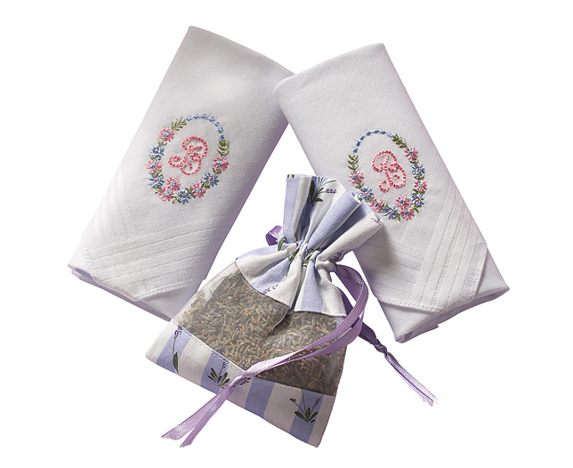 Handkerchief and Lavender Bag Gift Set