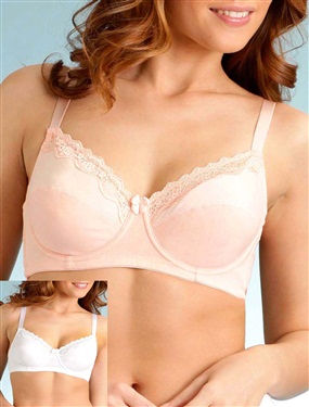 Lace Edge Wired Bras - Pack of 2