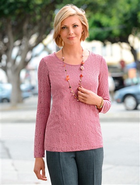 Lace Knit T-Shirt