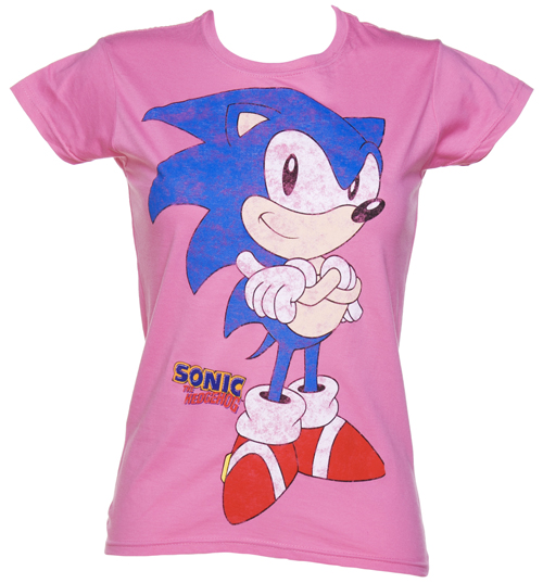 Pink Sonic The Hedgehog T-Shirt