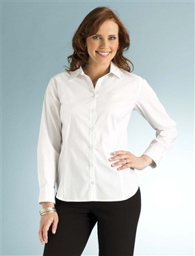 Ladies Plain Shirt Style Blouse - Standard Bust