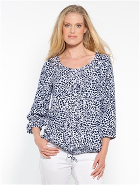 Ladies Printed Buttoned Blouse