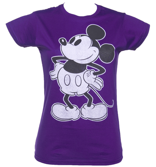 Purple Mickey Mouse Silhouette T-Shirt