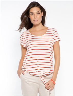 Striped Cap Sleeve T-shirt