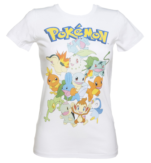 White Pokemon Characters T-Shirt