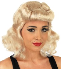 Ladies Wig - 40s Pin Up Blonde