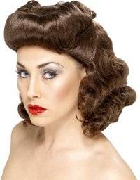 Wig - 40s Pin Up Girl (Brown)