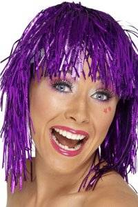 ladies Wig - Cyber Tinsel (Purple)