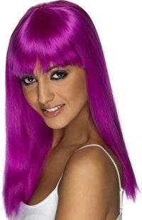 ladies Wig - Glamourama (Neon Purple)