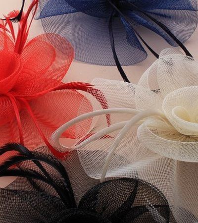 Ladies New Elegant Looped Net with Centre Swirl Fascinator on a Clip and Brooch Pin. Available in Black, Red, Navy and Cream colours. Ideal for Weddings, Parties, Races, Ascot and Special Occasions. (