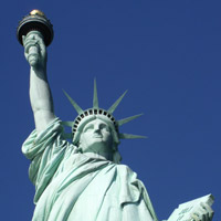 Lady Liberty - morning flight Liberty Helicopters New York Lady Liberty - morning flight