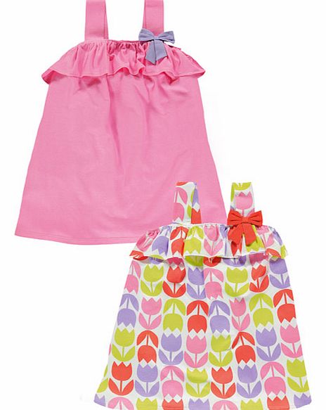 Pack Of Two Tulip Bow and Frill Girls
