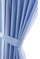 LAI check/stripe curtains with tie-backs